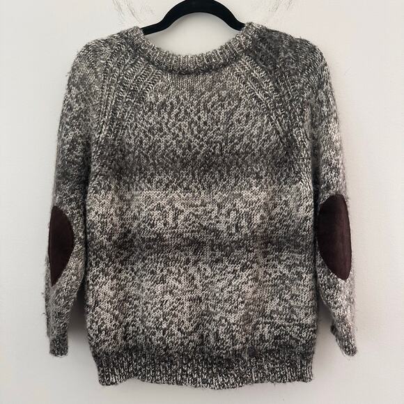 Ulla Johnson Grey Sweater with Suede Elbow Patches Size Small - Picture 2 of 8